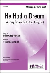 He Had a Dream Unison/Two-Part choral sheet music cover